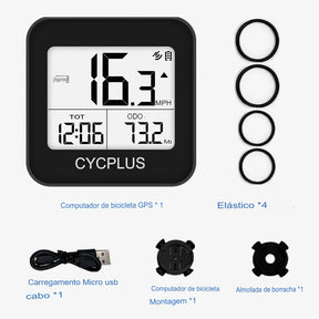 Ciclocomputador Gps Cycplus G1Pocket a Prova D'água - Ciclinni