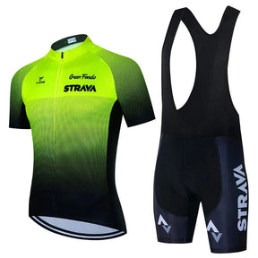 Conjunto Ciclismo Masculino Camisa e Bretelle Strava - Ciclinni