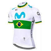 Camisa de Ciclismo Masculina Movistar Brasil - Ciclinni